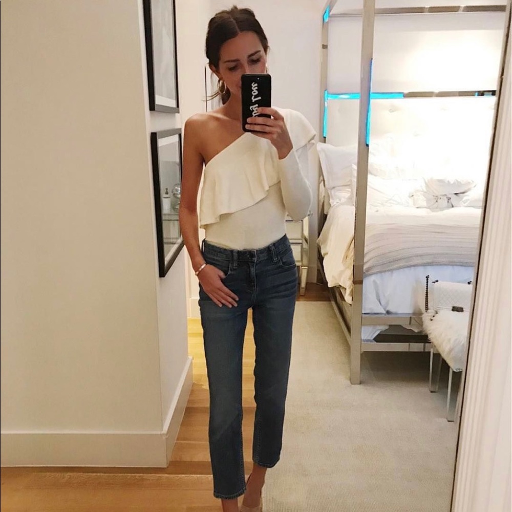 LPA One Shoulder Ruffle Sweater